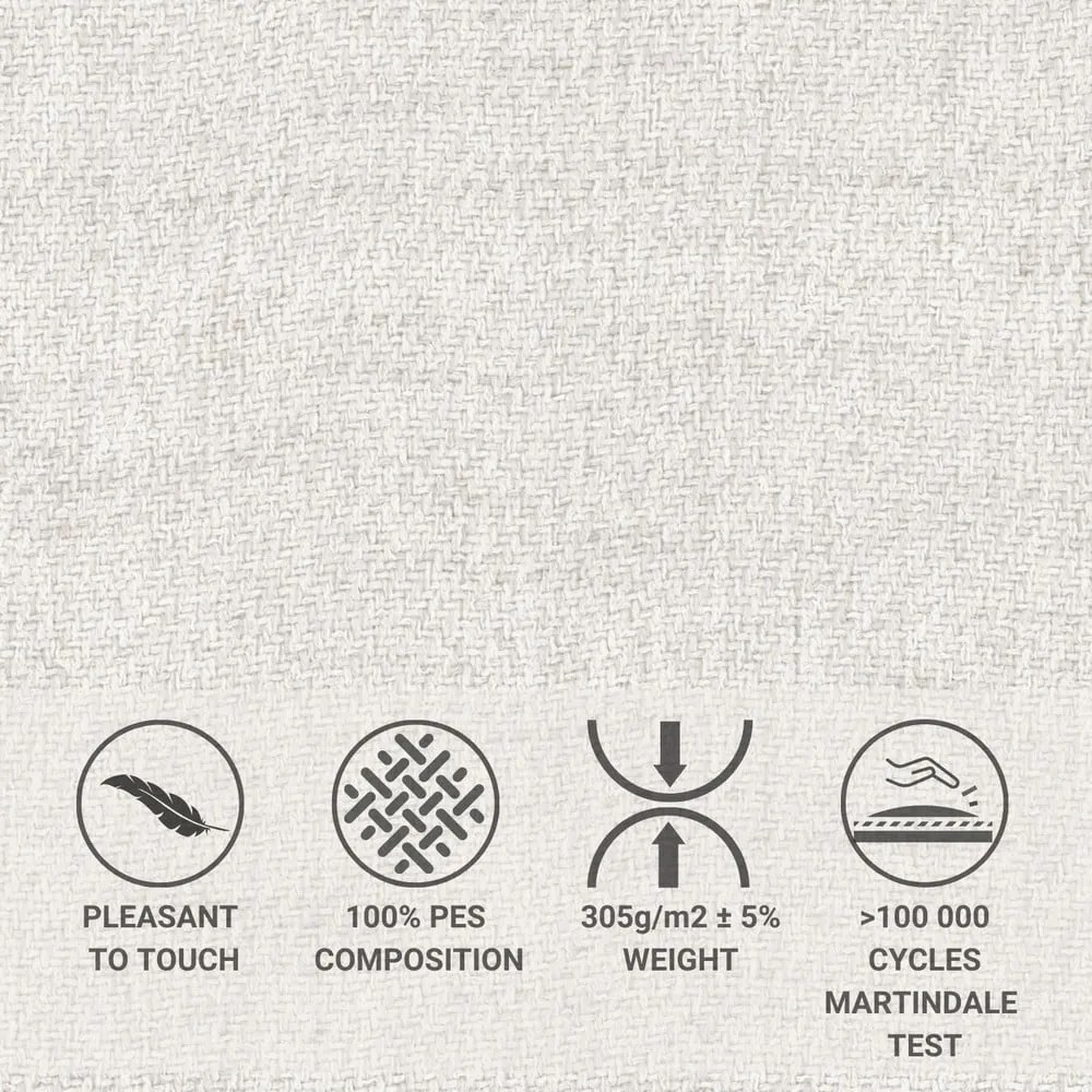 Letto matrimoniale imbottito crema con spazio contenitivo e rete 160x200 cm Baleine - Maison de Rêve