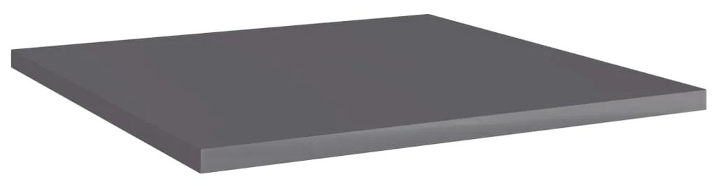 Ripiani libreria 8 pz grigio lucido 40x40x1,5 cm in truciolato