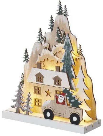 Decorazione natalizia LED 10xLED/2xAA beige