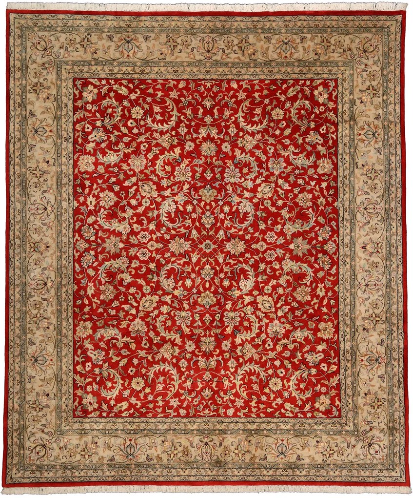 Isfahan Tappeto orientale 290 x 250 Beige (Indian) Annodato A Mano