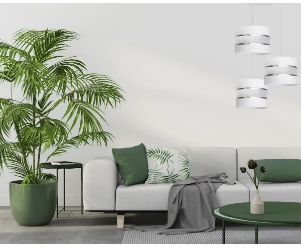 Lampadario su filo HELEN 3xE27/15W/230V bianco