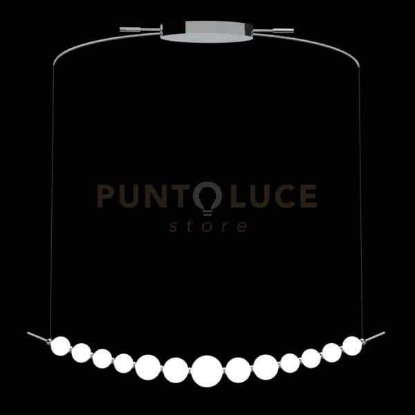 Lampada a sospensione perla, cromata, 13 sfere, led 32 watt, lumen ...