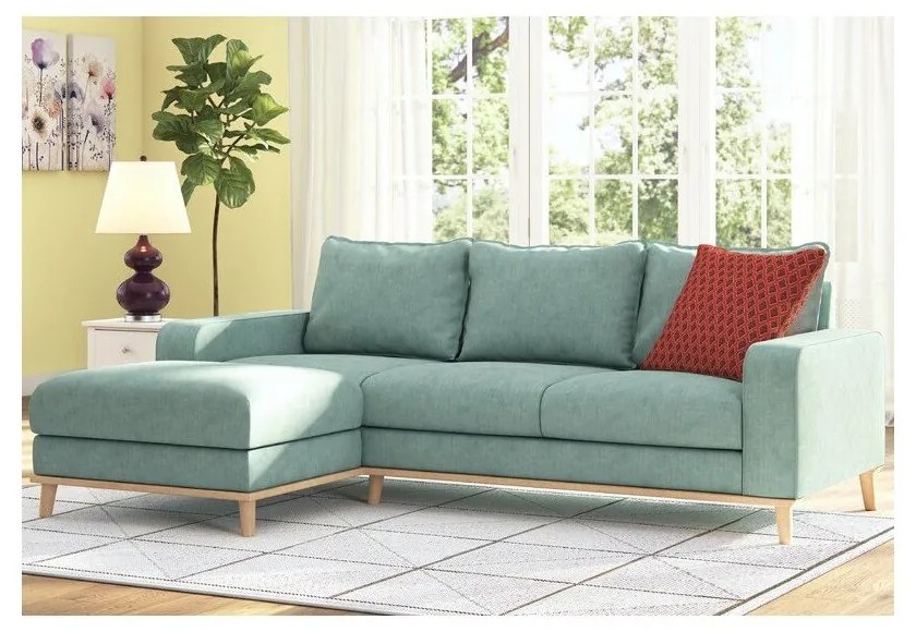 Divano angolare turchese (angolo sinistro) Beata - Ropez