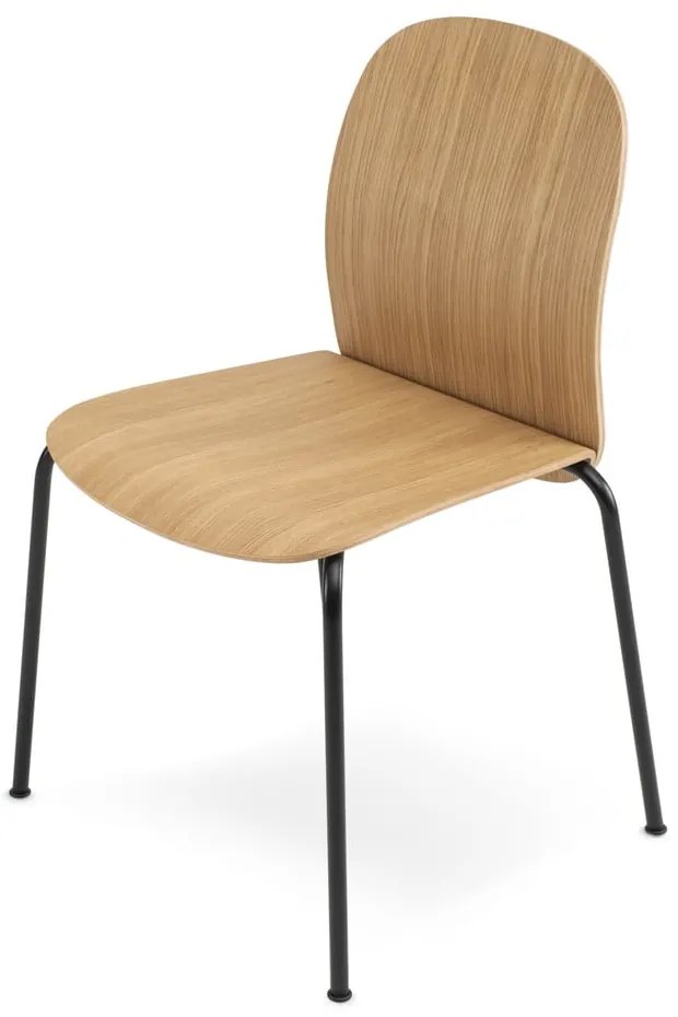 Sedie da pranzo in set di colore naturale con effetto rovere impilabili 2 pz Book – Gazzda