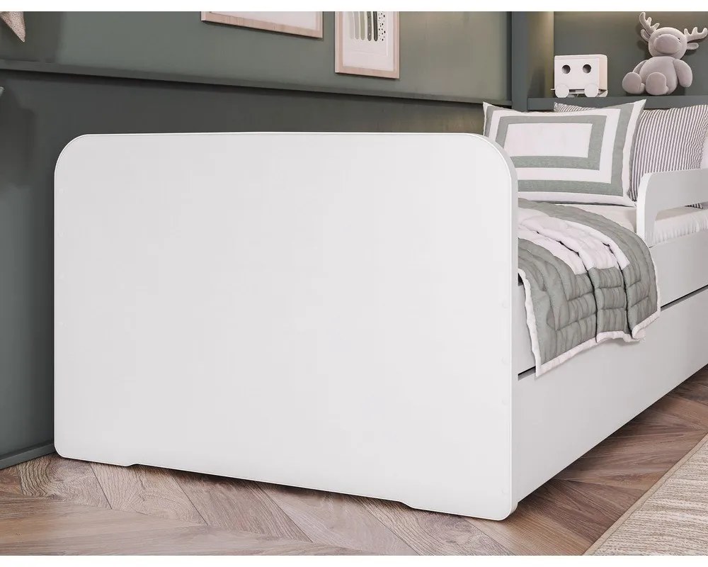 Letto da bambini bianco con materasso e rete inclusi 80x200 cm Duuli – ELTAP