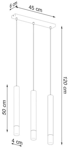 Sollux SL.0959 - Lampadario su corda VIZIER 3xG9/40W/230V bianco