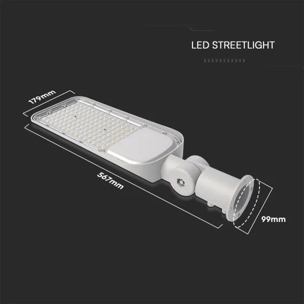 Lampione LED da esterno con sensore crepuscolare LED/100W/230V 4000K IP65 grigio