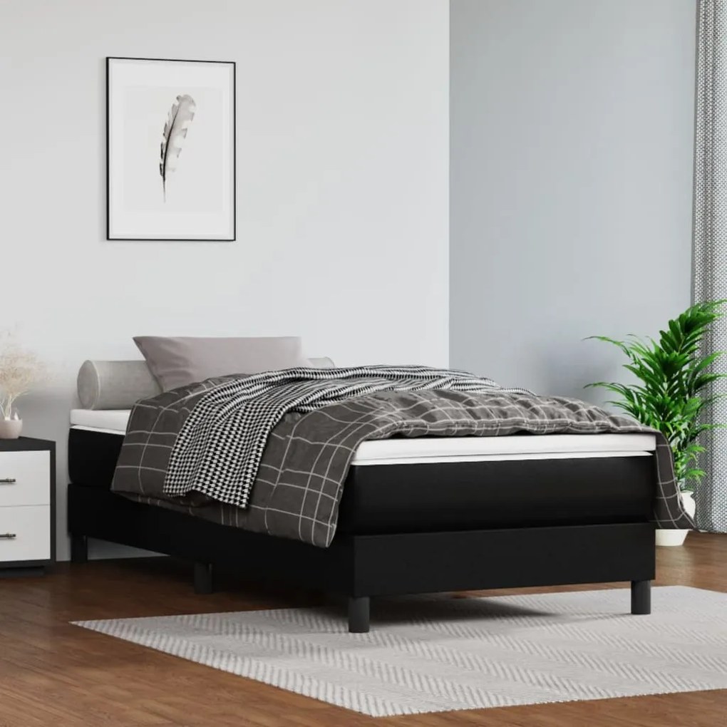Materasso A Molle Insacchettate Nero 90x200x20 Cm İn Similpelle /