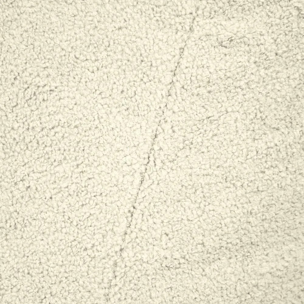 Puof a sacco color crema con rivestimento in bouclé Lounge 100 – SLOWDOWN