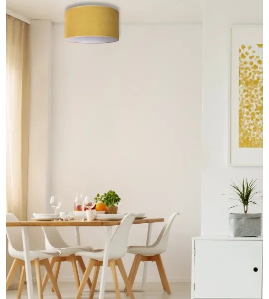 Duolla - Plafoniera BRISTOL 1xE27/15W/230V d. 45 cm giallo/bianco