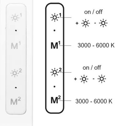 Ecolite LU19WT-BI- Lampada da tavolo LED dimmerabile SPACE LED/8W + LED/11W/230V bianco