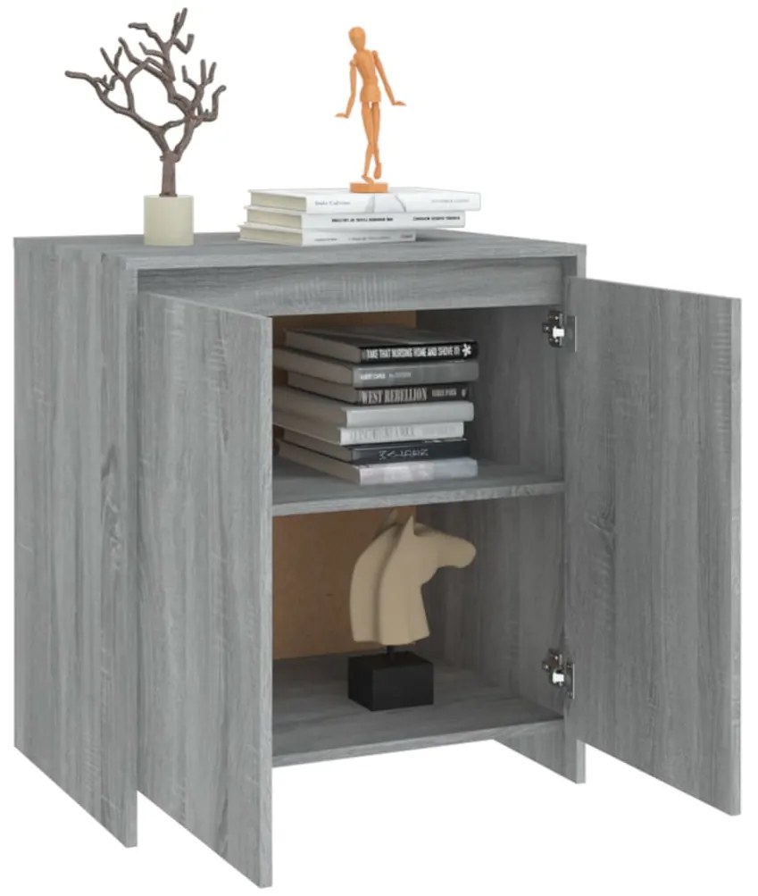 Credenza grigio sonoma 70x41x75 cm in legno multistrato