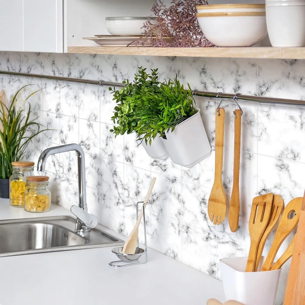 Set di adesivi per piastrelle 24 pz 10x10 cm Marble – Ambiance