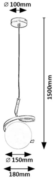 Rabalux 72126 - Lampadario a sospensione con filo SARABI 1xE27/20W/230V