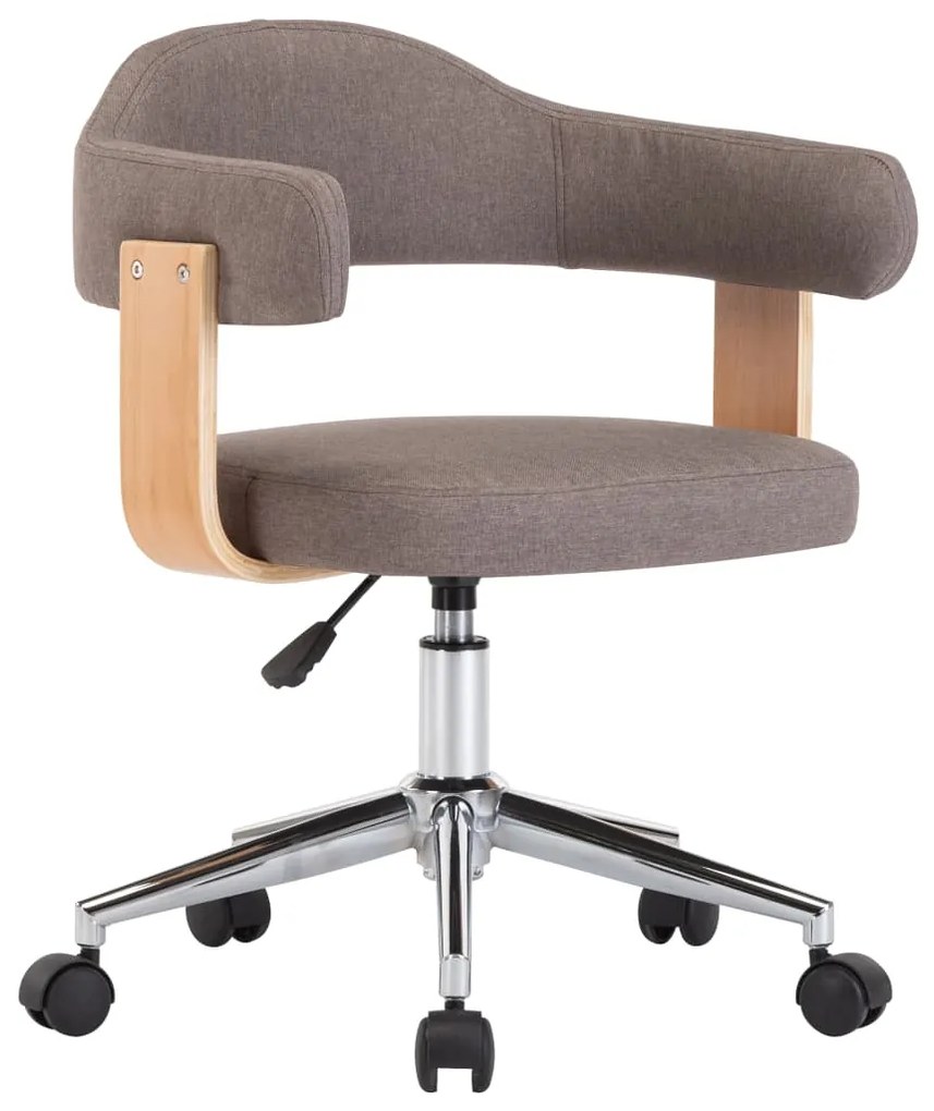 Sedia Da Ufficio Girevole Talpa İn Legno Piegato E Tessuto /