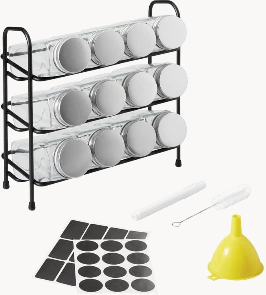 Set porta spezie con barattoli Positano 18 pz