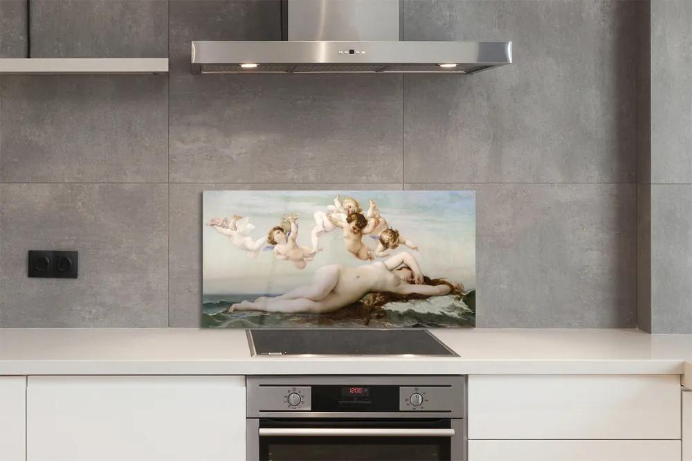 Pannello paraschizzi cucina La nascita di Venere di Sandro Botticelli 100x50 cm