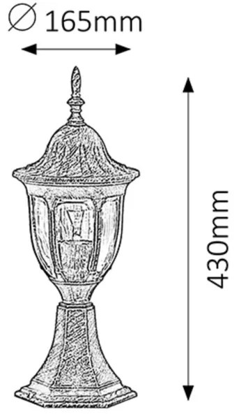 Rabalux 8373 - Lampada da esterno MILANO 1xE27/60W/230V