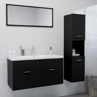 Set Mobili da Bagno Nero in Truciolatocod mxl 96722