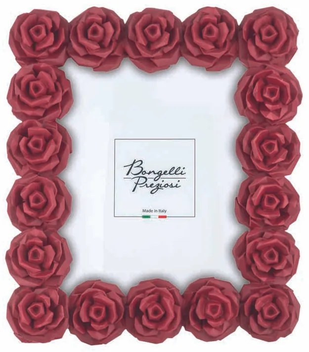 Bongelli preziosi bomboniera piccolo portafoto cornice con rose Collezione Rose design ROSSO