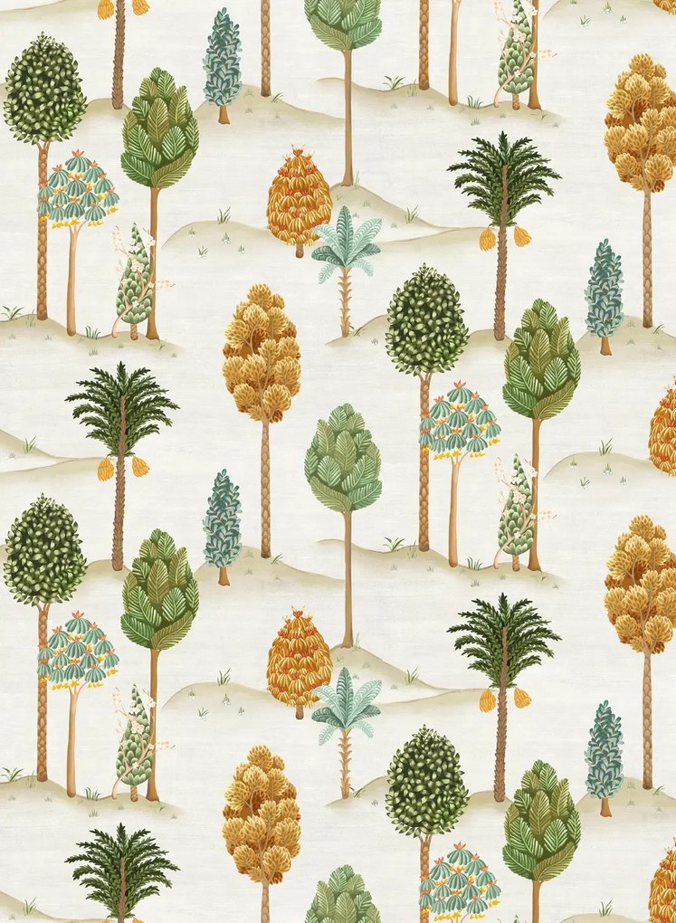 Osborne & Little Tapete Foresta - Olive/ Gold