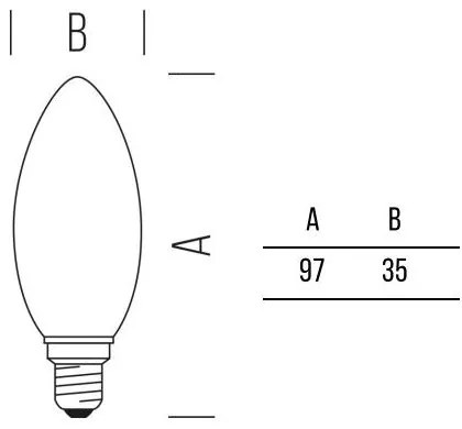 Oliva Stick 470lm 4,5W E14 CW - DIM