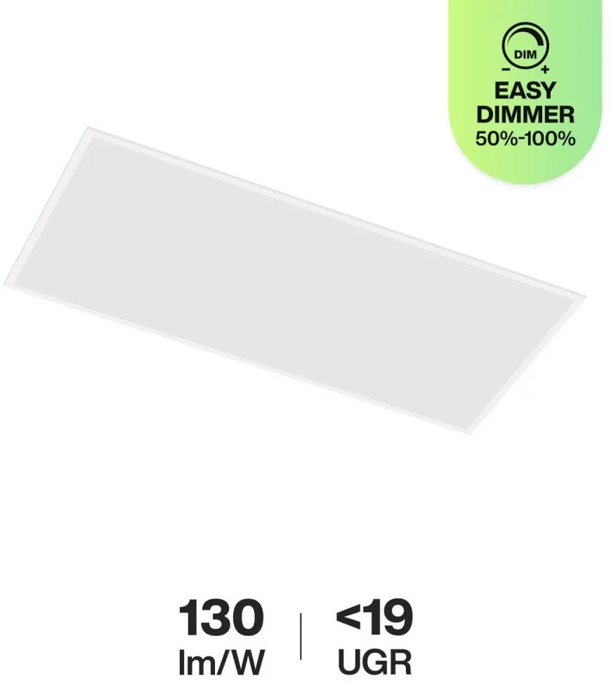 Pannello LED 120x60 88W BACKLIGHT, 130lm/W, UGR19 con driver Philips Colore Bianco Freddo 5.700K