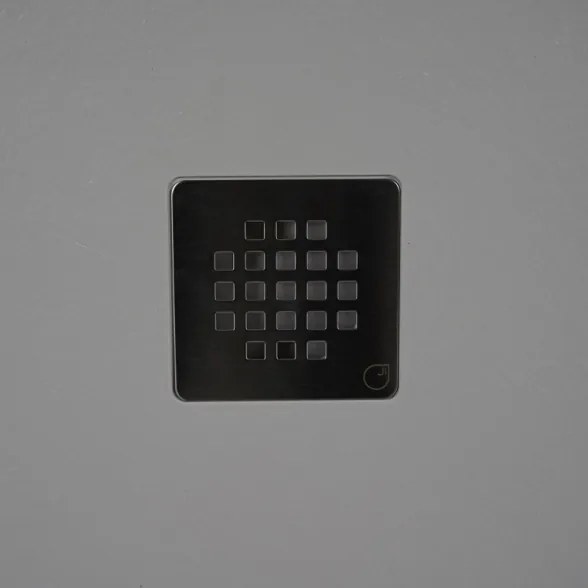 Piatto doccia in mineralmarmo 80x100 cm grigio chiaro effetto pietra con griglia e piletta sifonata