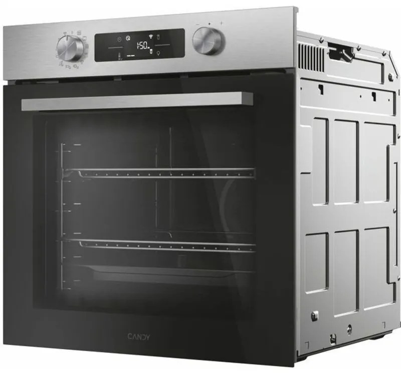 Candy CA6 N5B3EHTX – Forno da incasso Multifunzione, 78 L, Classe A++, Easy Steam + WiFi-Bluetooth (hOn), Nero-Inox