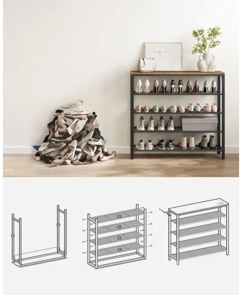 Scarpiera DAVOR marrone/nera