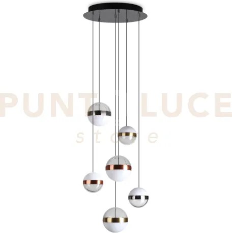 Galaxy lampadario a sospensione 6 luci led 3000k 58w / 5700 lm bian...