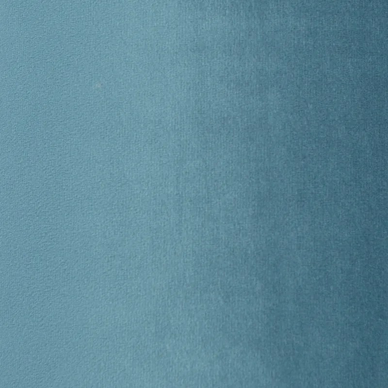 Paralume in velluto blu 20/20/20 con interno dorato