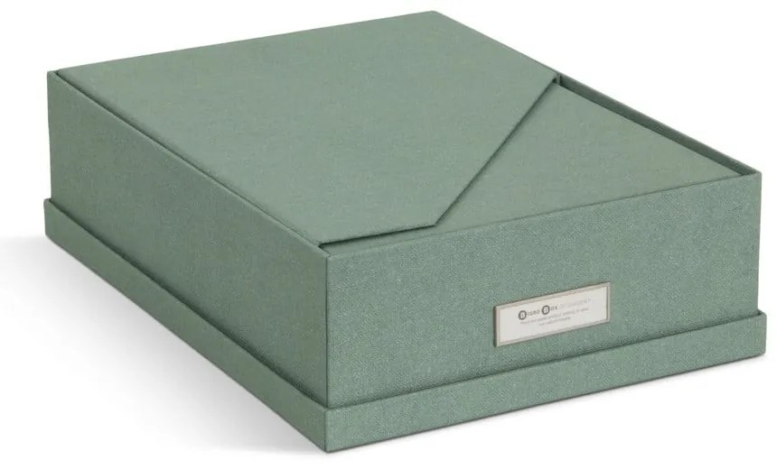 Set di organizer verdi in cartone per documenti 5 pz Holger Canvas Paper Laminate – Bigso