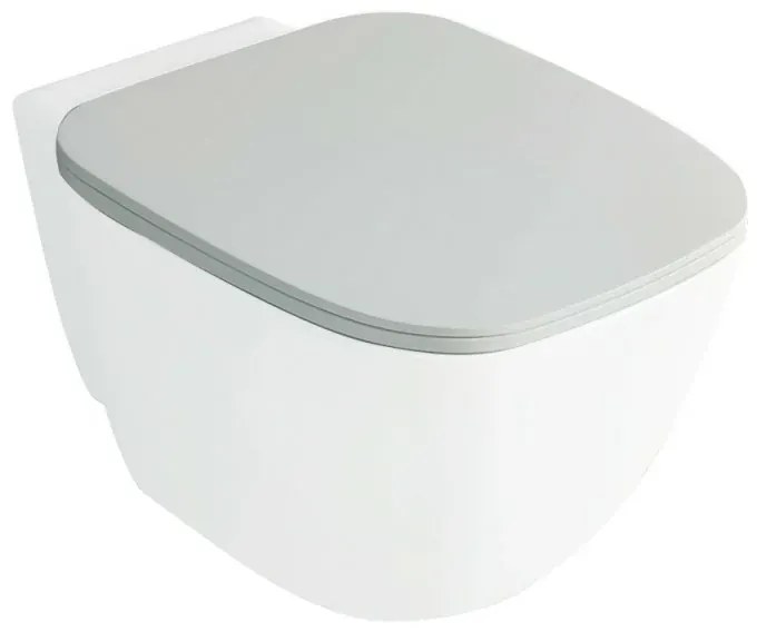Coppia sanitari filomuro Rak serie One in ceramica con copriwc soft-close