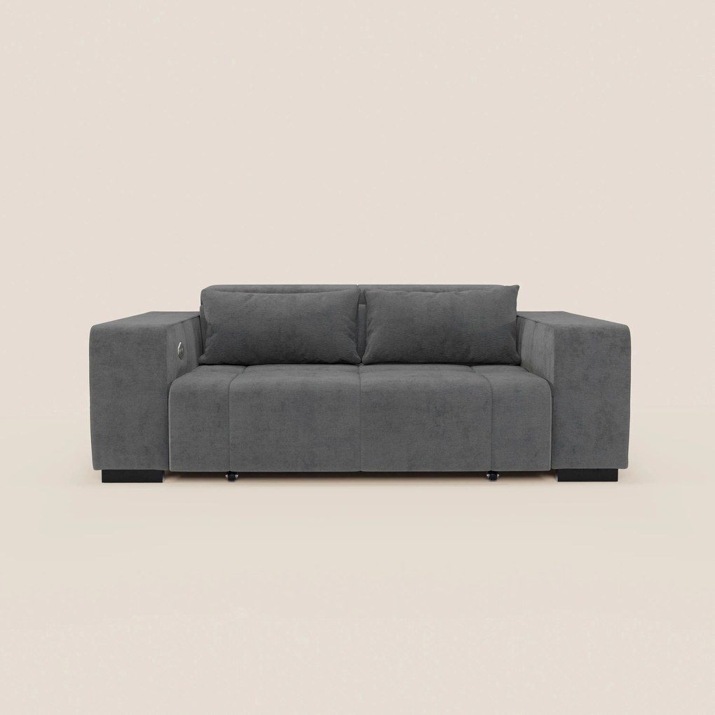 Monarch Divano con Relax Elettrico per allungamento sedute e Poggiatesta Reclinabile in tessuto morbido smacchiabile T31