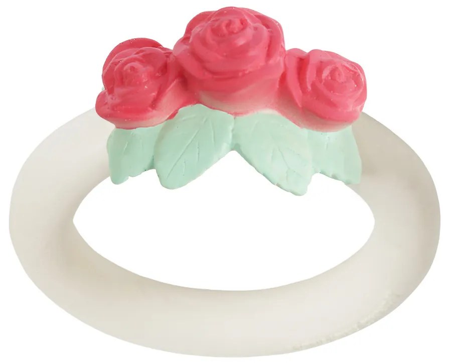 A Little Lovely Company - anello dentizione in gomma naturale - rose
