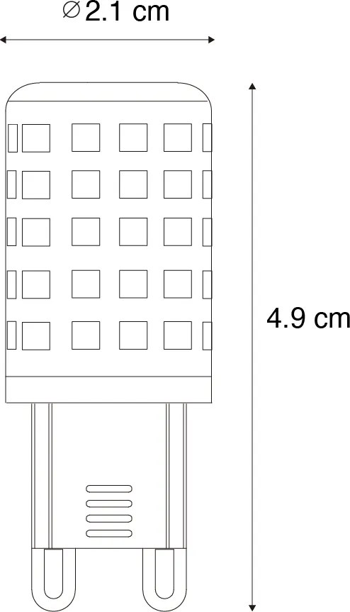 Set di 3 lampadine LED G9 dimmerabili Smart 2,5W 250 lm 2700K-6500K incl. Hub Smart Zigbee