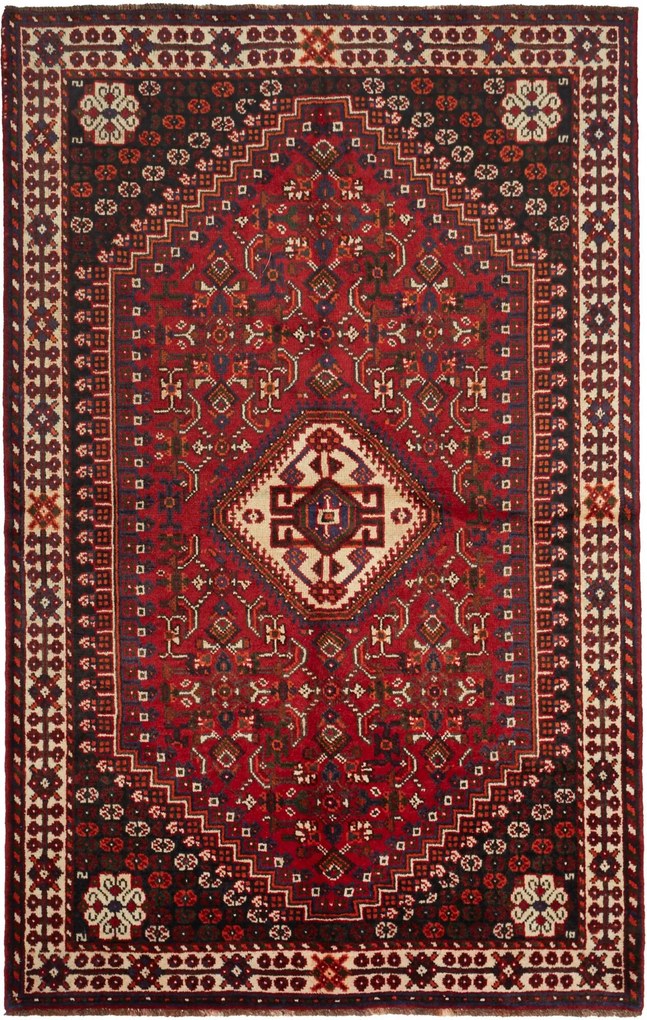 Shiraz Tappeto 250x160 Rosso (Iran) Annodato A Mano