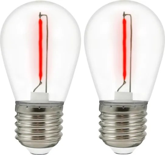 SET 2x Lampadina LED PARTY E27/0,3W/36V rosso