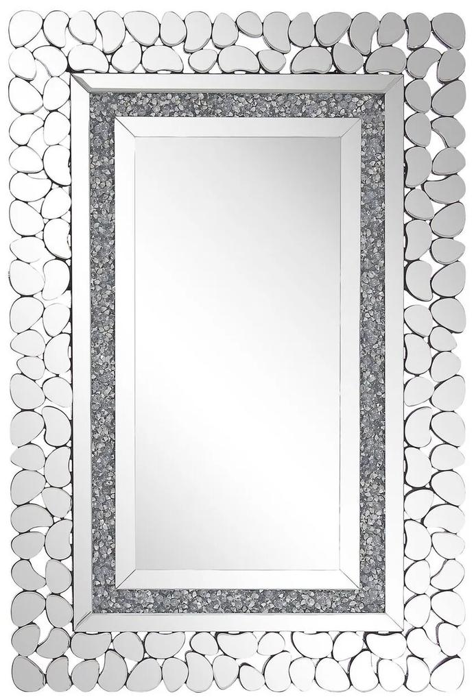 Specchio da parete argento 60 x 90 cm PABU Beliani