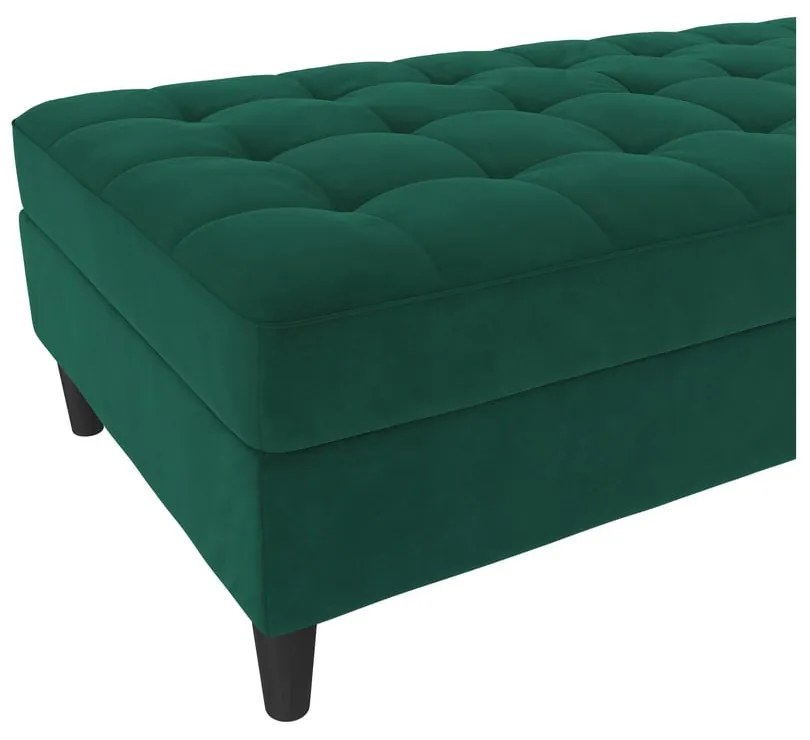 Poggiapiedi in velluto verde Presley - Støraa