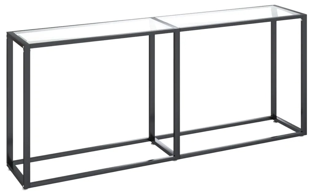 Tavolo consolle trasparente 180x35x75,5 cm in vetro temperato