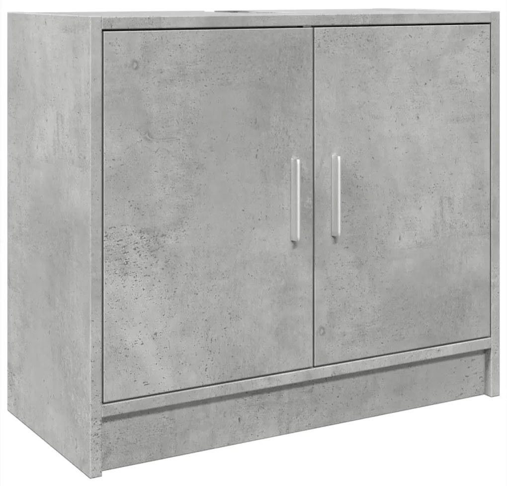 Mobile lavabo grigio cemento 63x29x55 cm in legno multistrato