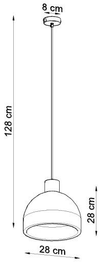 Lampadario a sospensione con filo DAMASO 1xE27/60W/230V