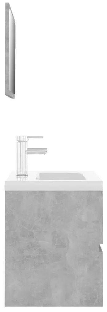 Set mobili da bagno grigio cemento in truciolato