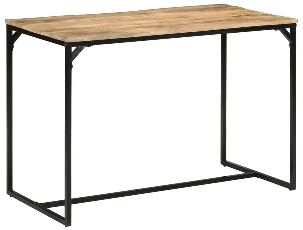 Tavolo Da Pranzo 110x55x75 Cm İn Legno Massello Di Mango Grezzo /