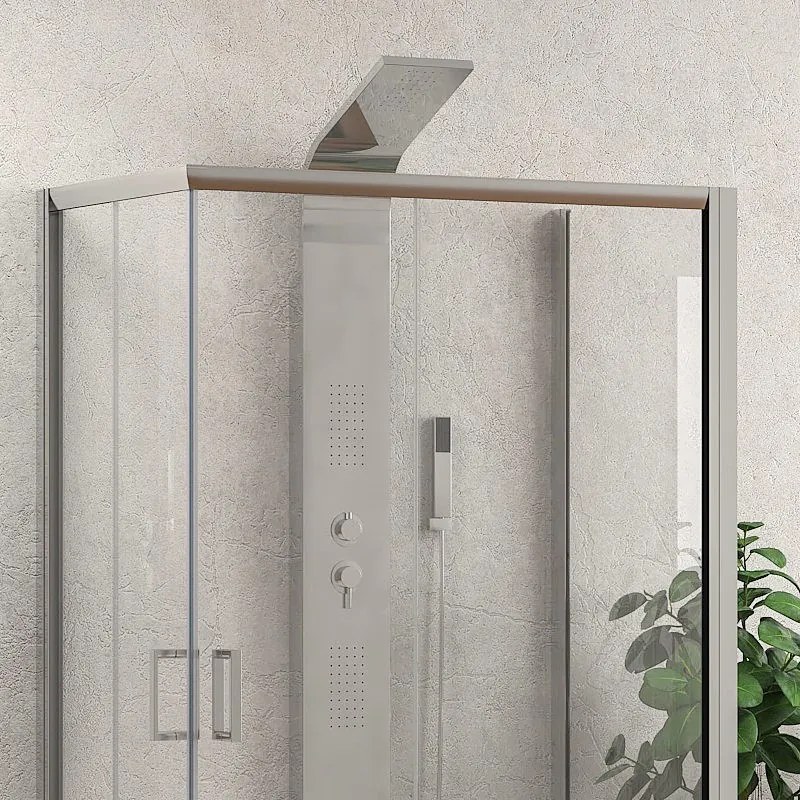Box 3 lati 80x80x80 altezza 180 vetro trasparente K410 - KAMALU