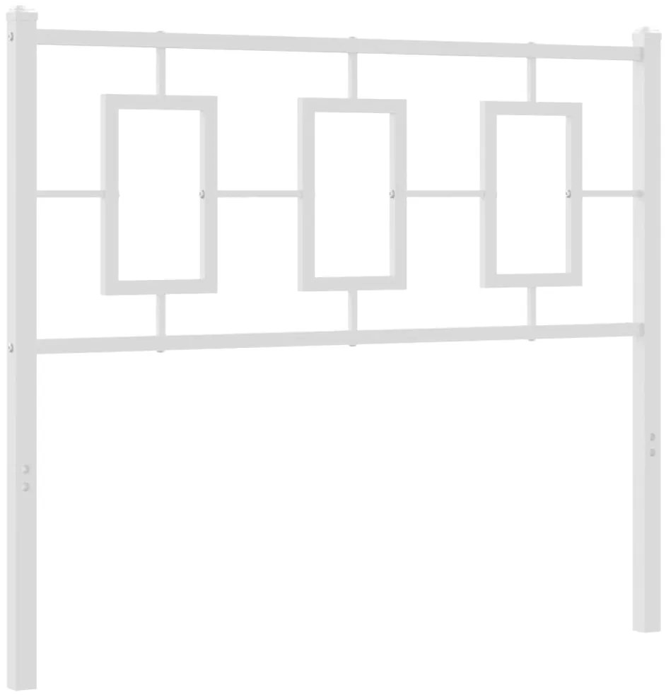 Testiera in metallo bianco 100 cm