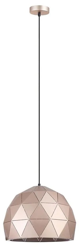 ITALUX MDM-3471-1 GD - Lampadario a sospensione con filo HARLEY 1xE27/40W/230V Oro rosa