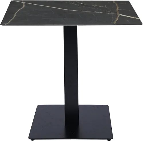 Tavolo bar pub ristorante piano HPL Marmo Nero per esterno 80x80 cm H 74